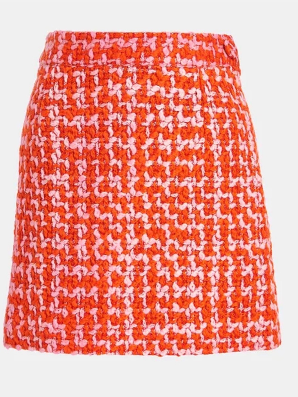 Essentiel Antwerp NWT. Orange and peach wool-blend tweed mini skirt. Size 38 E